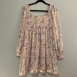 EUC flowery Blu Pepper baby doll dress size large